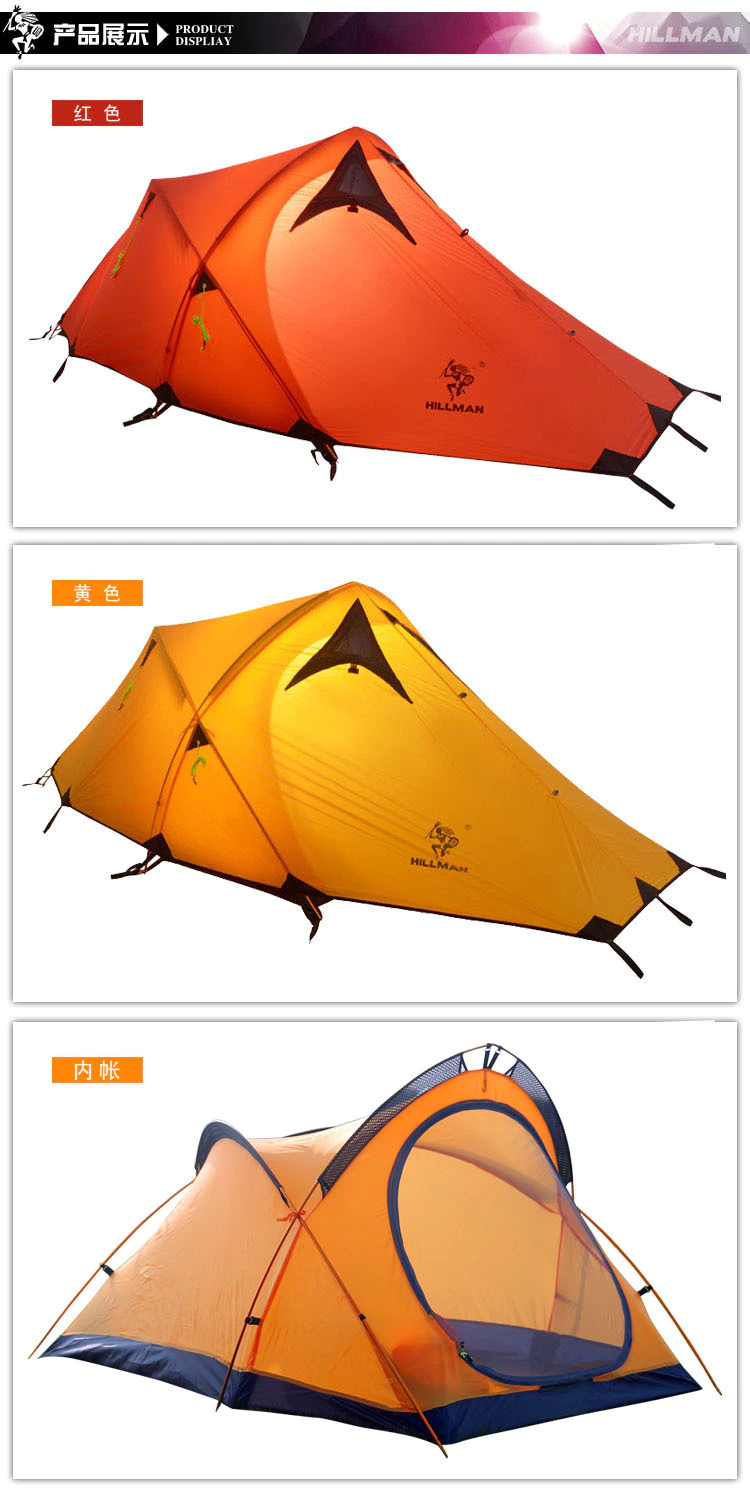 Cheap Goat Tents New professional 2 Person Ultralight 20D coated silicon tents big space outdoor Hiking Camping Tent Tents 